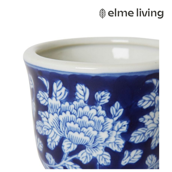 Ronis Winifred Pot Blue/White 10x10x9cm