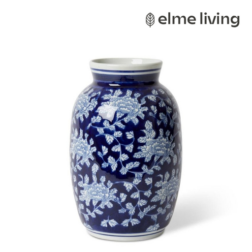 Ronis Winifred Vase Blue/White 19x19x29cm