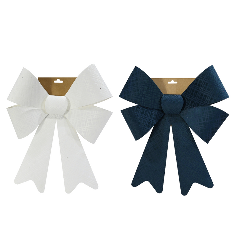 Ronis Winter Bow Embossed Velvet 38x50cm Assorted