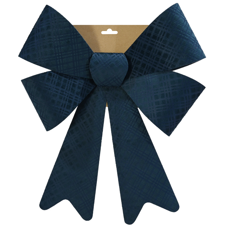 Ronis Winter Bow Embossed Velvet 38x50cm Assorted