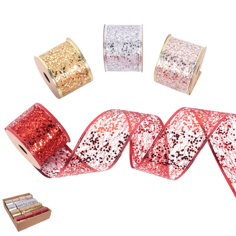 Wire and Glitter Ribbon 6.3cmx5m