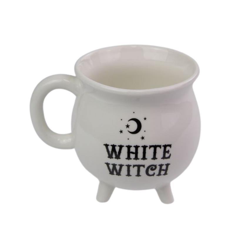 Ronis Witch Cauldron Mug White
