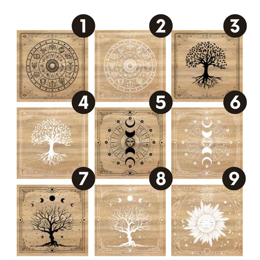Ronis Wooden Astrology Zodiac Boxes with Tassle and Moon Phase Beaded 18.3x18.3x7cm 9 Asstd