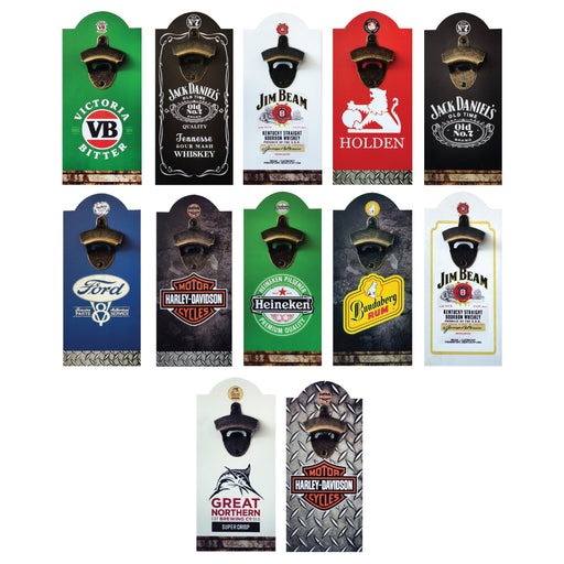 Ronis Wooden Shield Bottle Openers Assorted