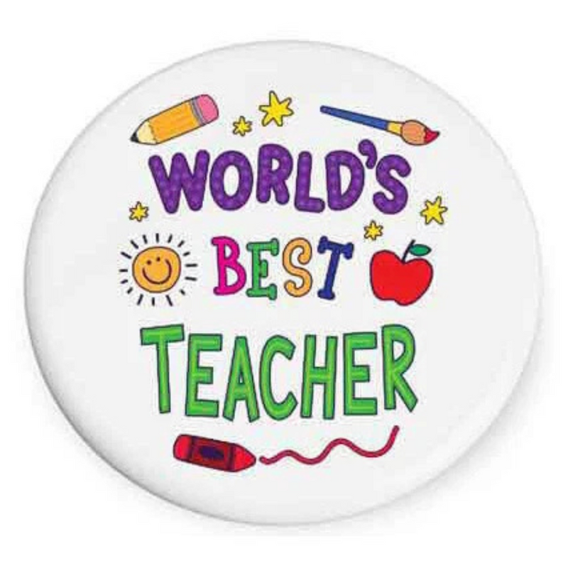 Ronis Worlds Best Teacher - Beautiful On The Inside Coaster 10cm