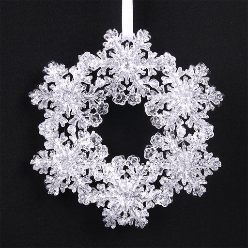 Ronis Wreath Tree Ornament with Silver Finish 13cm