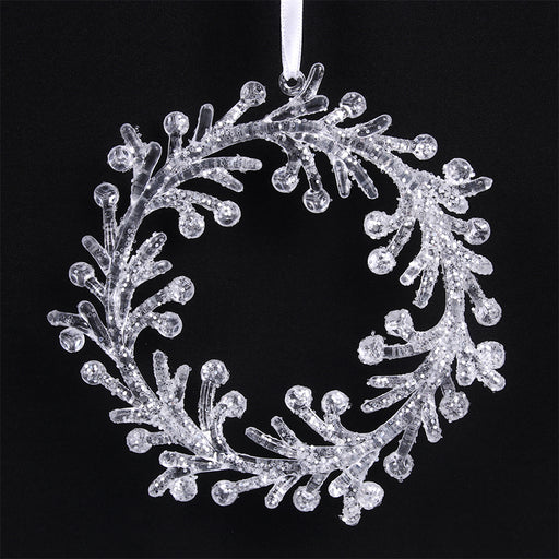 Ronis Wreath Tree Ornament with Silver Finish 13cm