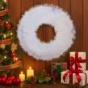 Wreath 45cm iridescent – sparkling Christmas door and wall decoration