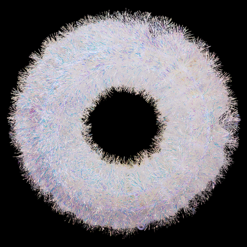 Wreath 45cm iridescent – sparkling Christmas door and wall decoration