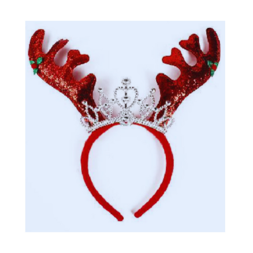 Christmas Antler Headband With Tiara