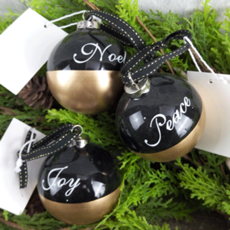 Glass Ball 7.5cm Black