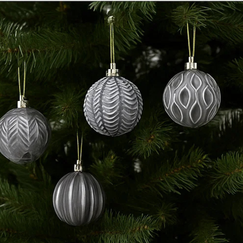 Baubles Glass in PDQ Silver 8cm