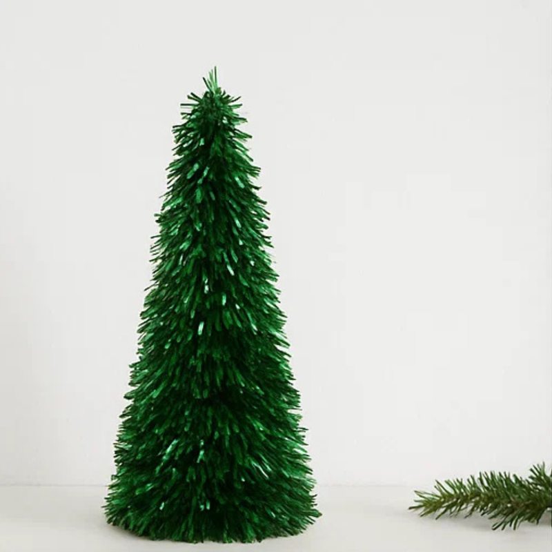 Mini Christmas Tree™ Green Tinsel Tree (48cm)