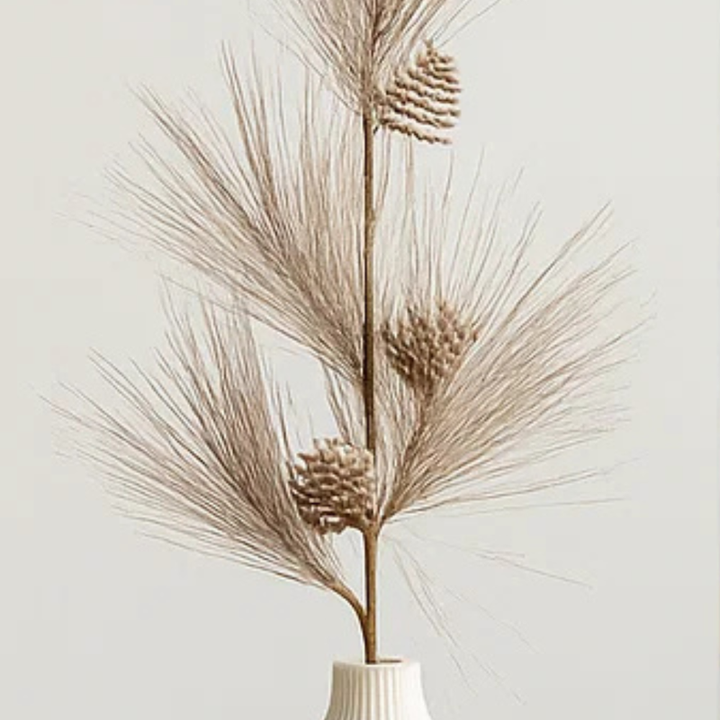 Pine Needle Tree Stem Champagne 88cm