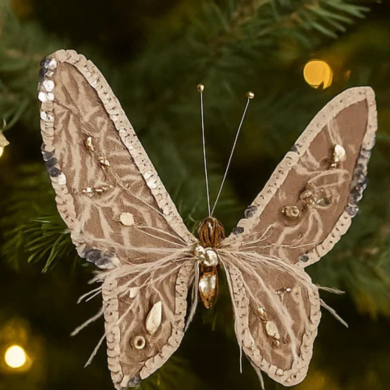 Butterfly Clip Taupe 18x16cm