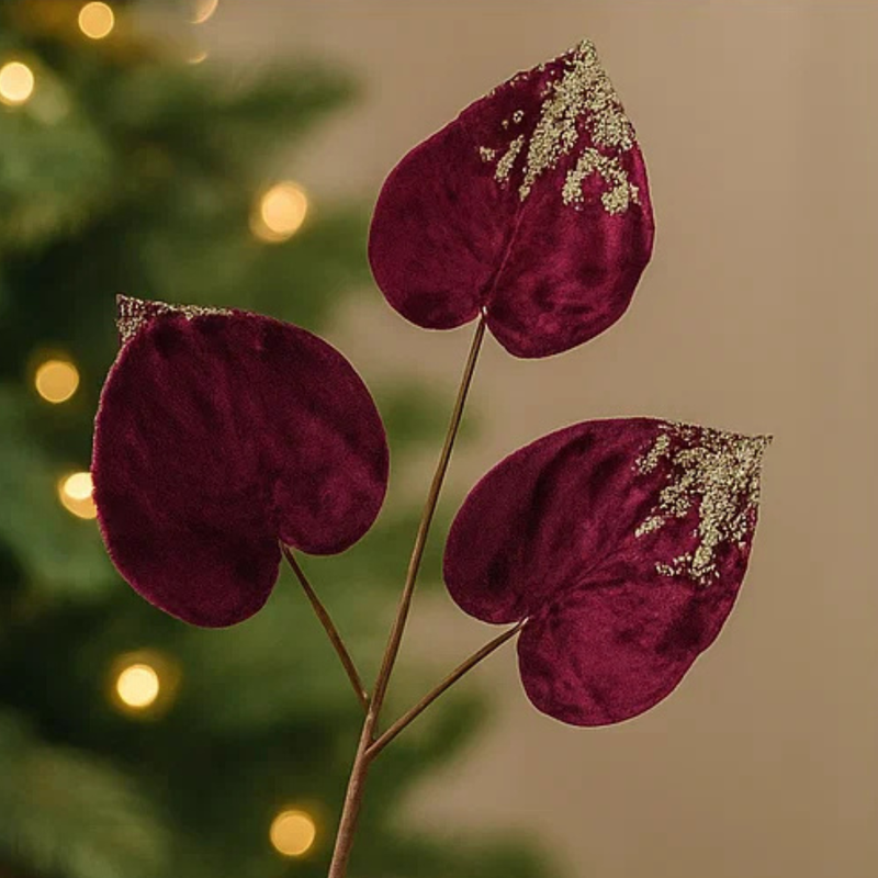 Leaf Stem Burgundy 70cm