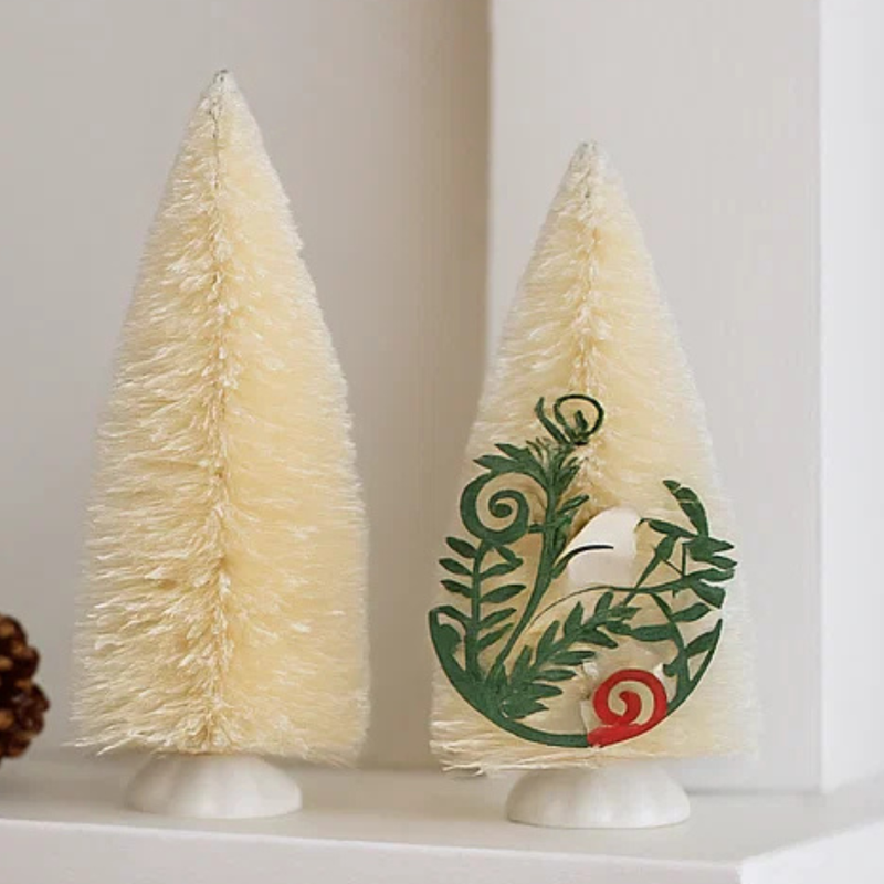Sisal Trees Ivory Snowcapped 22cm
