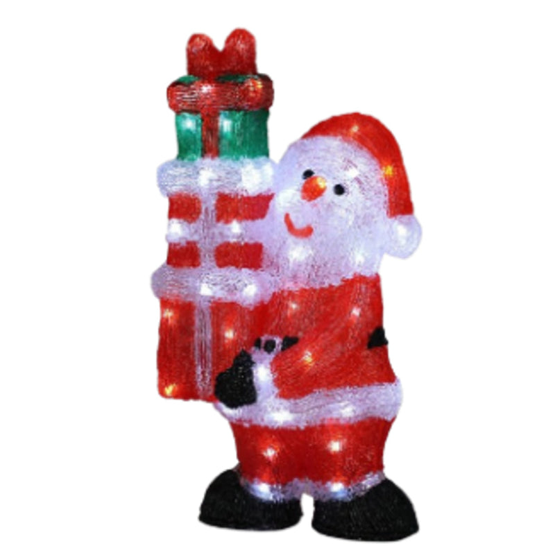 Ronis Acrylic Santa with Giftboxes