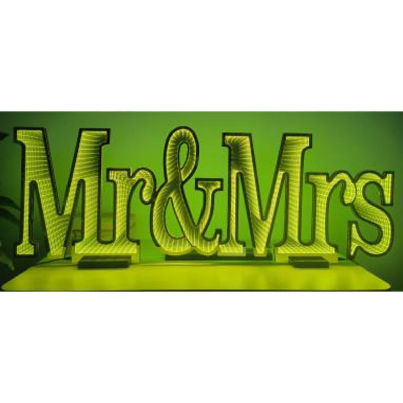 Ronis Mr&Mrs 3D Infinity Mirror Tunnel Lights