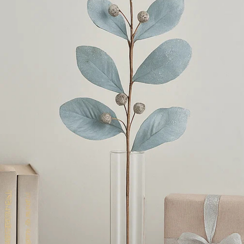 Leaf Stem Pale Blue 72cm