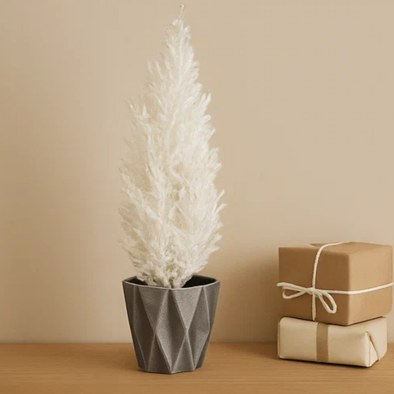 White Christmas Tree In Pot 40cm