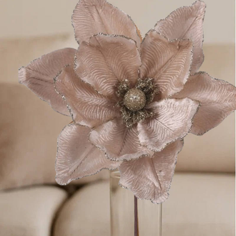 Taupe Magnolia 30cm With Stem 50cm