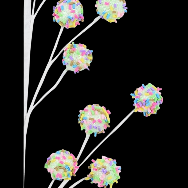 Fairy Floss Stem W/Hundreds & Thousands Finish 55cm