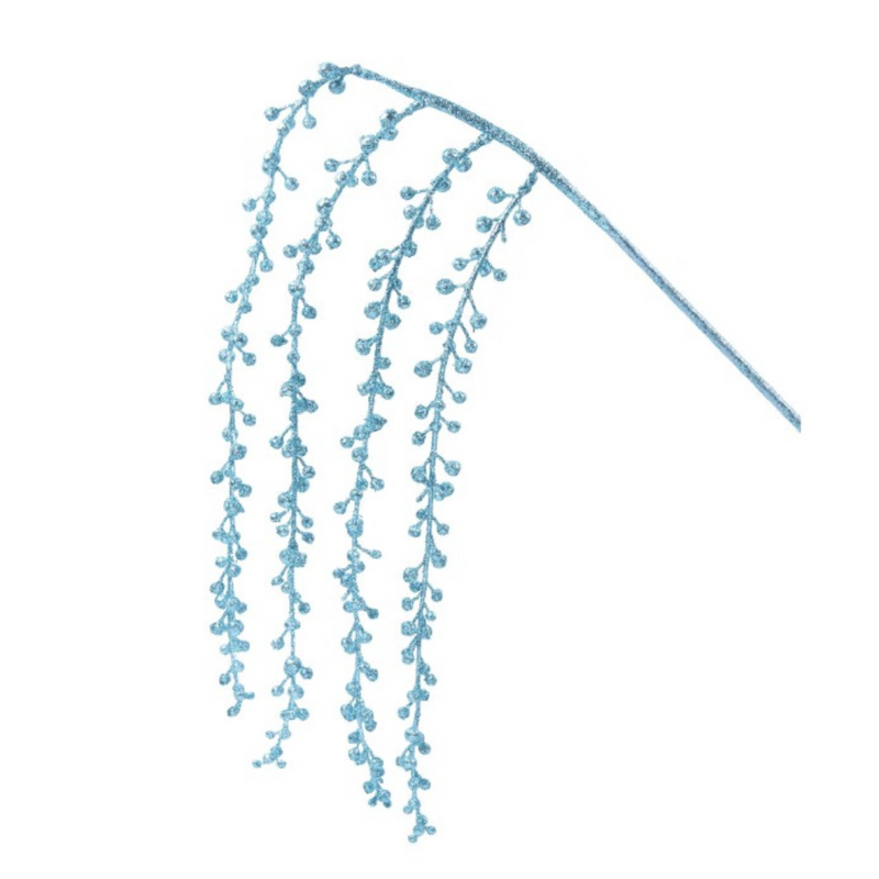 Pale Blue Dangling Glitter Stem 90cm