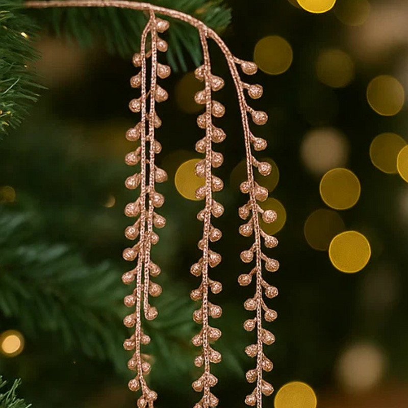Rose Gold Glitter Dangling Stem 92cm