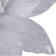 White Poinsettia 32cm W/50cm Stem 2 Asstd – thumbnail