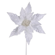 White Poinsettia 32cm W/50cm Stem 2 Asstd – thumbnail