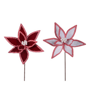 Poinsettia 30cm W/ 50cm Stem 2 Asstd – thumbnail
