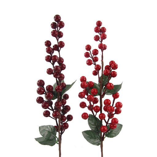 Long red berry stem artificial