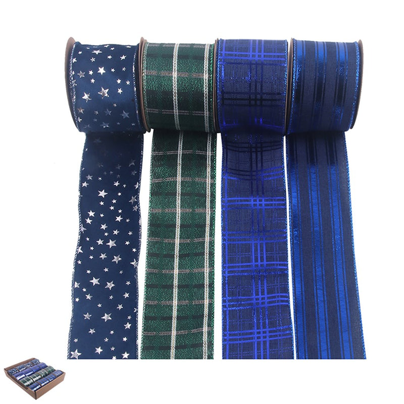 Navy Ribbon 6.3cmx5m 4 Asstd