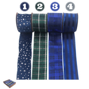Navy Ribbon 6.3cmx5m 4 Asstd – thumbnail