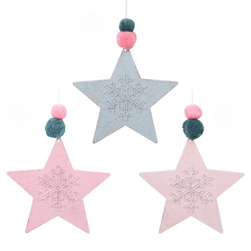 Fairy Floss Star Tree Ornament 13x10cm