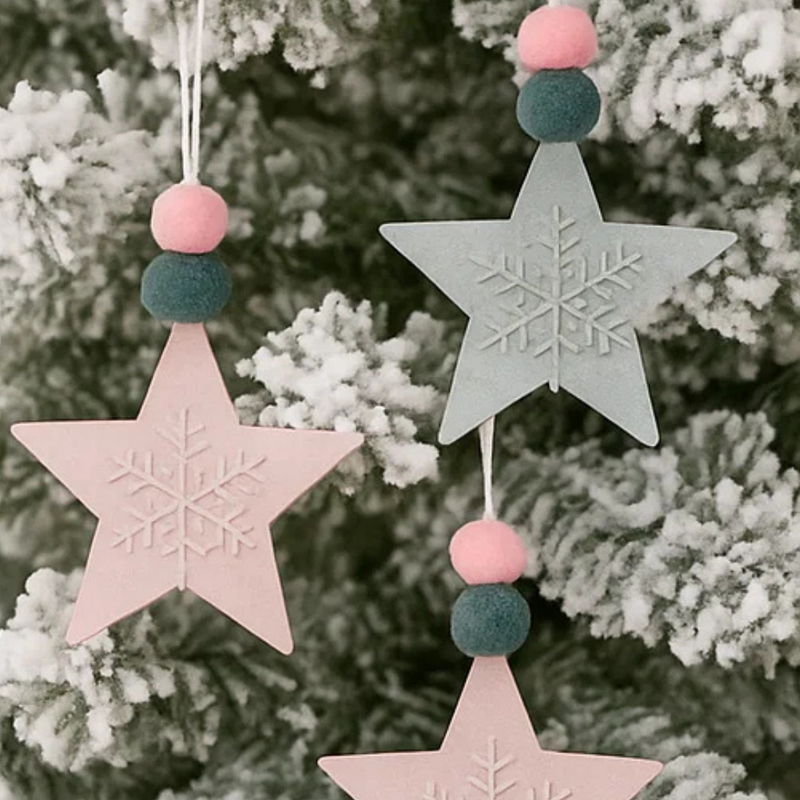 Fairy Floss Star Tree Ornament 13x10cm