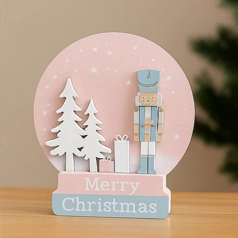 Christmas Signs Pink 13x3x15cm