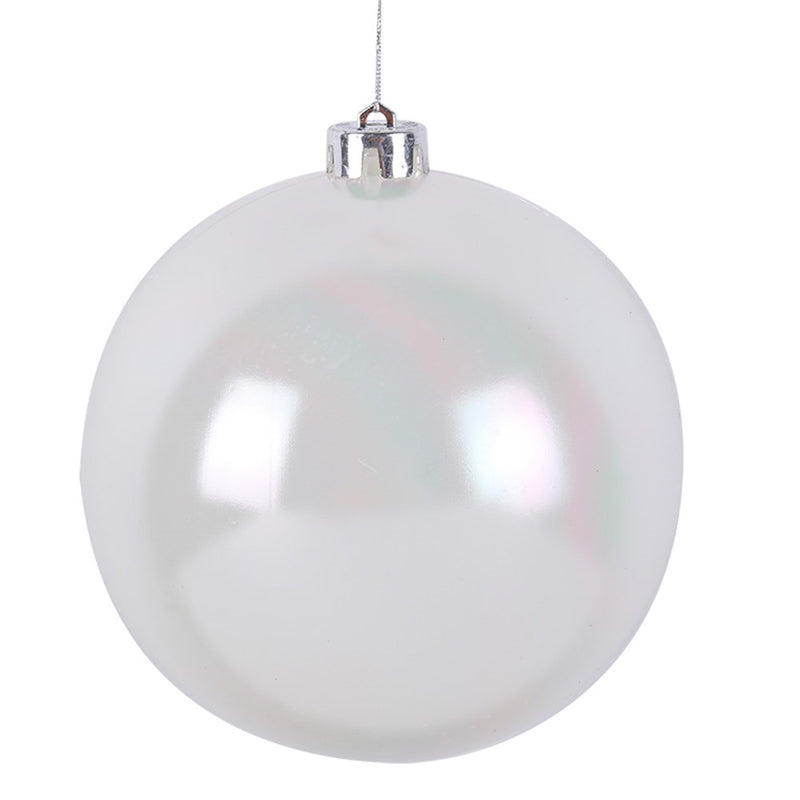 Bauble Irridecent White 15cm