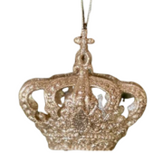 Champagne Glitter Crown Tree Ornament 10.5x10.5x5.5cm – thumbnail