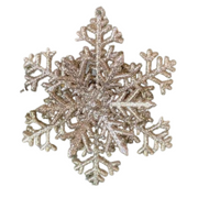 Champagne Glitter Snowflake Tree Ornament 12cm – thumbnail