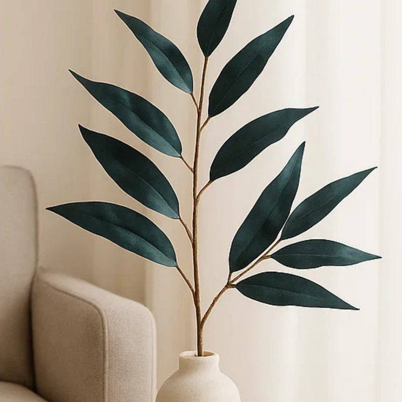 Emerald Eucalyptus Leaf Stem 114cm