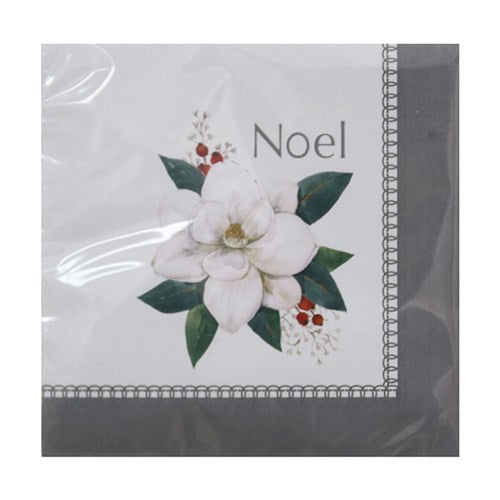 Napkin 2Ply Noel Magnolia 33x33cm 20pk