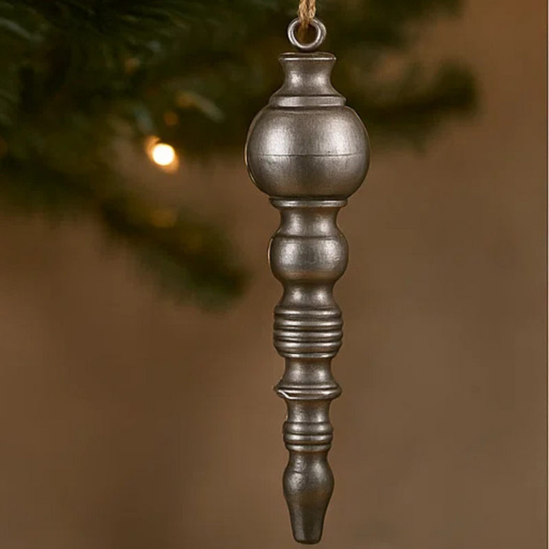 Antique Silver Metal Finial 35cm