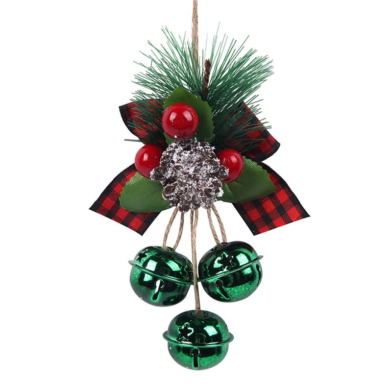 Green Bells Tree Decoration 3cm 3pk