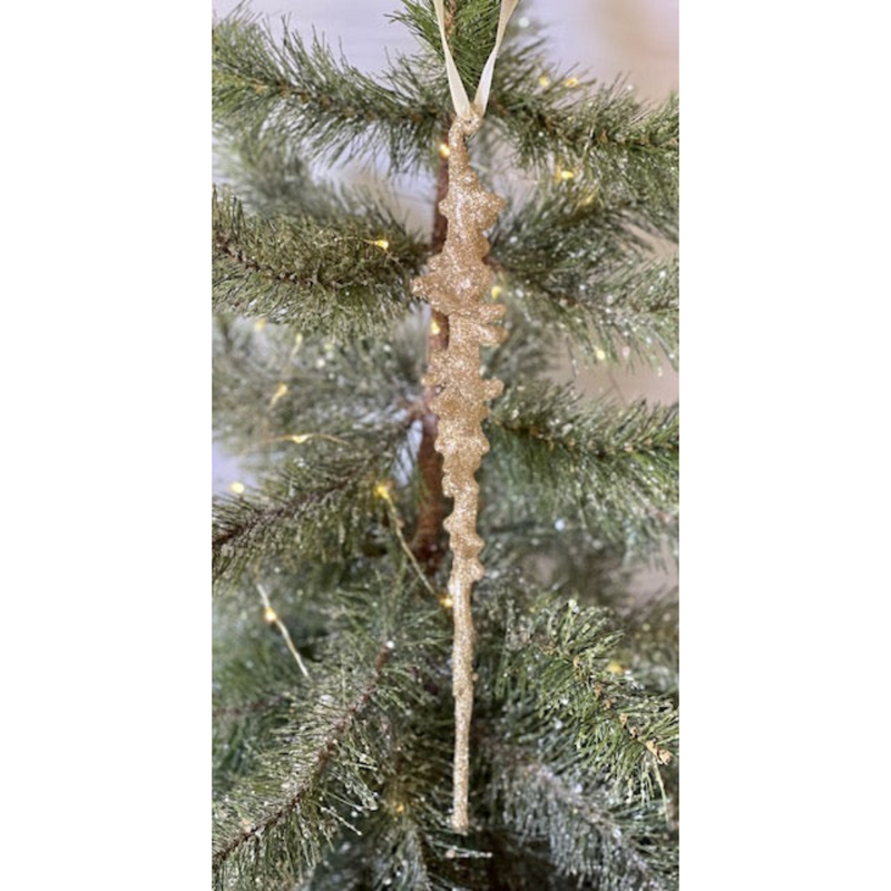 Gold Glitter Icicle 26cm