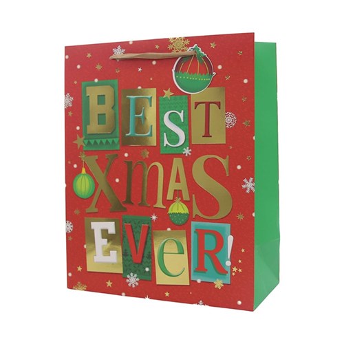 Best xmas Ever Gift Bag Lrg 26x32.4x12.7cm