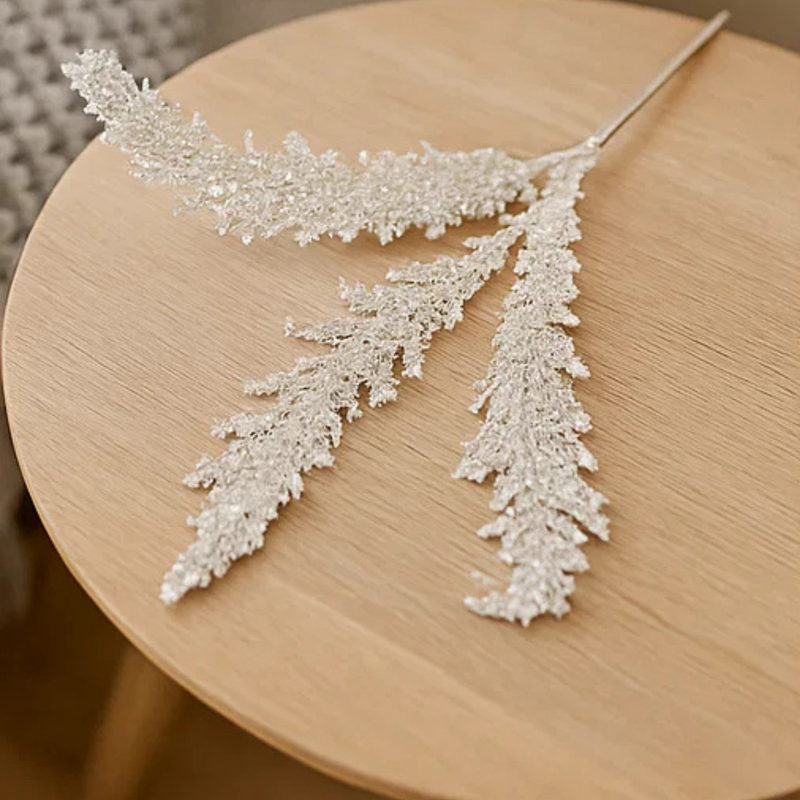 White Sequin Spray 37cm