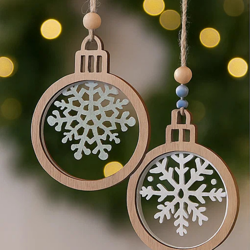 Snowflake Tree Ornaments 12x9.8x0.5cm