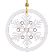 White Snowflake Tree Ornaments 10cm 2 Asstd – thumbnail